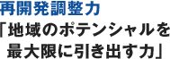 再開発調整力「地域のポテンシャルを最大限に引き出す力」